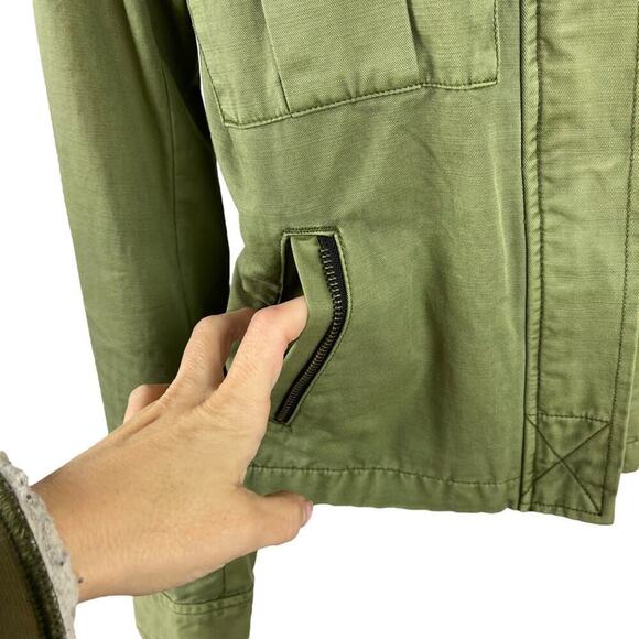 Sanctuary Utility Habitat Military Green Denim Jacket in Cactus 100% Cotton XS - Picture 6 of 16